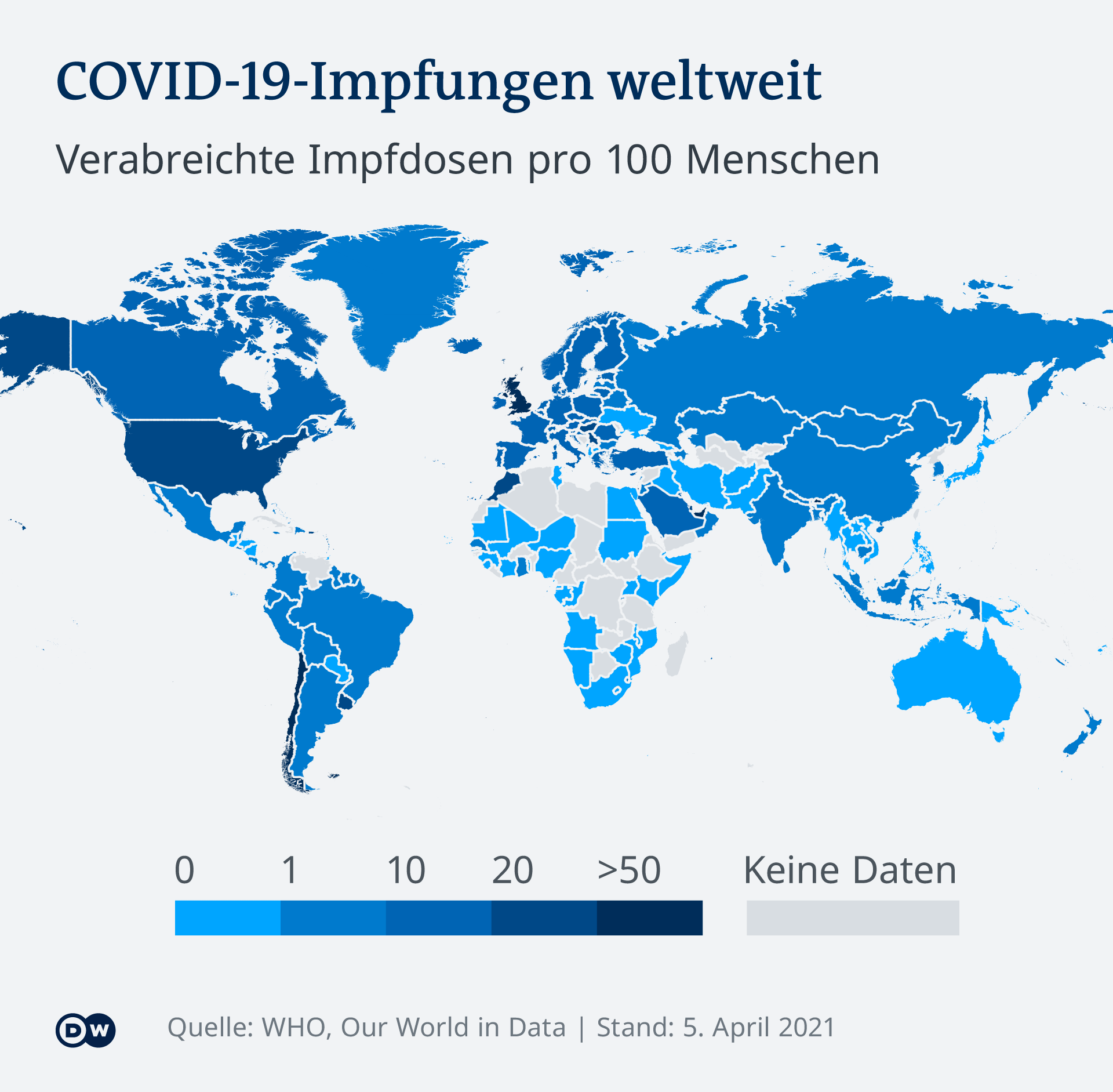 Infografik COVID-19-Impfungen weltweit DE