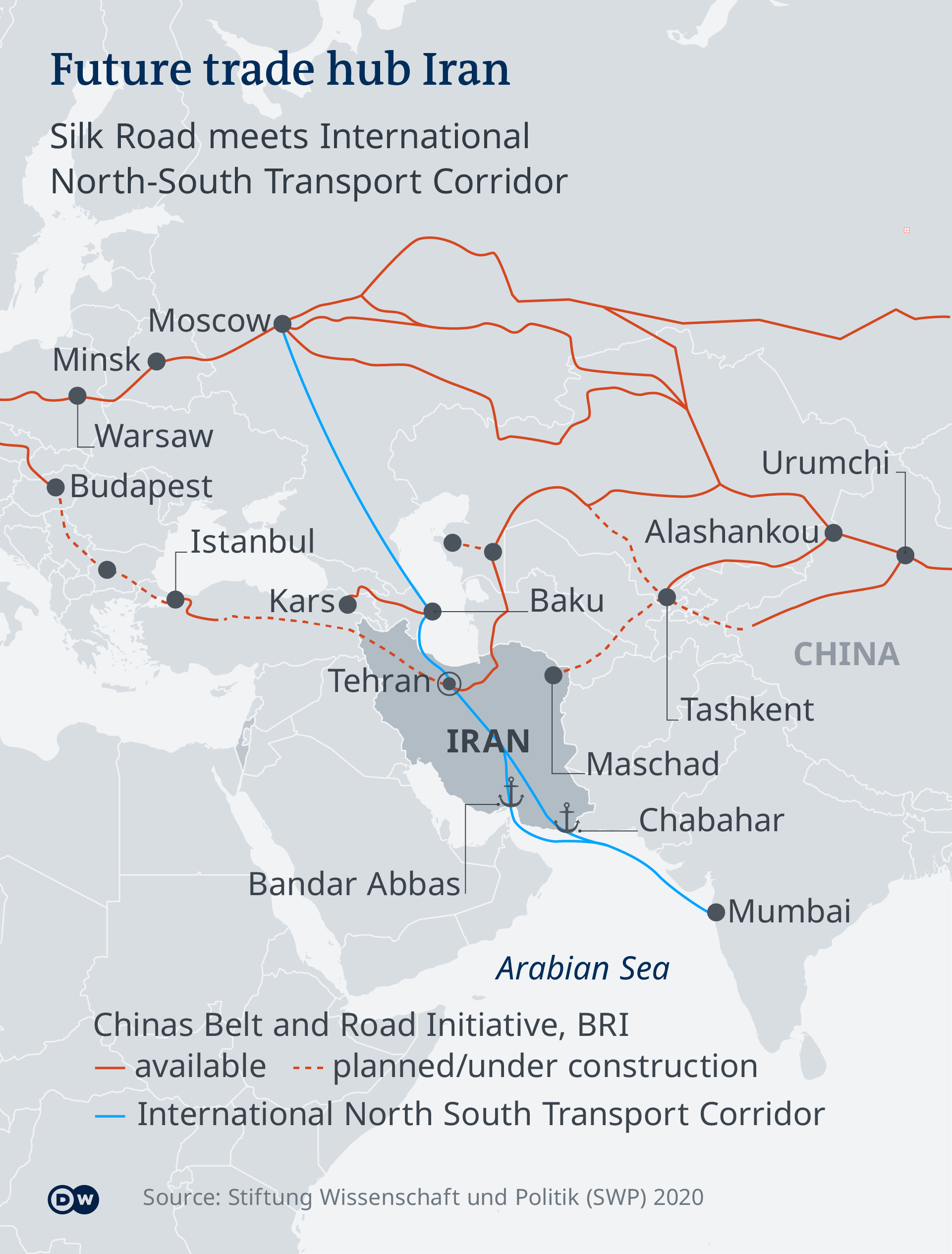 Iran Handelsvertragskarte DE