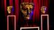BAFTA award masks are seen on EE BAFTA Film Awards Opening Night BAFTA award masks are seen on EE BAFTA Film Awards Opening Night