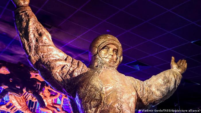 Yuri Gagarin statue in a museum