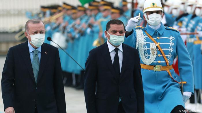 Türkei Recep Tayyip Erdogan und Abdul Hamid Dbeibah Türkei Recep Tayyip Erdogan und Abdul Hamid Dbeibah