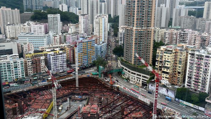 Construction work in Hong Kong