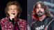 Musiker Mick Jagger und Dave Grohl Musiker Mick Jagger und Dave Grohl