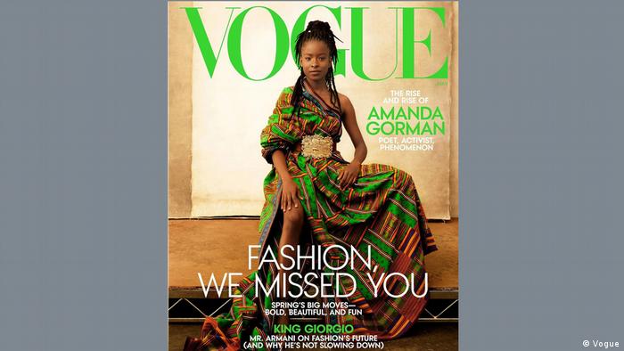 Poet Amanda Gorman on the cover of Vogue