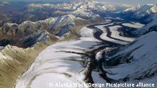 Muldrow Glacier Alaska Range Denali Natl Park Interior Ak Winter Aerial