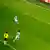 Полузащитник "Манчестер Сити" Рияд Марез забивает пенальти в ворота дортмундской "Боруссии"