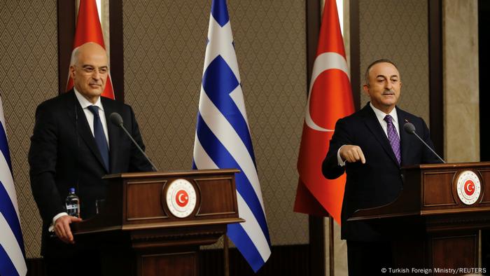 Türkei Griechenland Treffen Nikos Dendias und Mevlut Cavusoglu in Ankara Türkei Griechenland Treffen Nikos Dendias und Mevlut Cavusoglu in Ankara