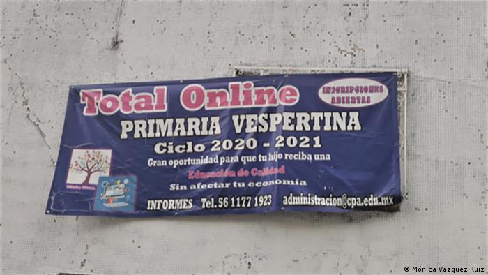 Aviso de escuela online.
