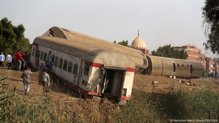 The site of the crash north of Cairo