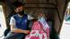 An Indian coronavirus patient in a ricksha An Indian coronavirus patient in a ricksha