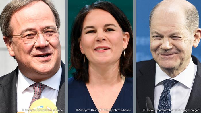 Başbakan adayları: CDU/CSU'dan Armin Laschet, Yeşiller'den Annalena Baerbock ve SPD'den Olaf Scholz