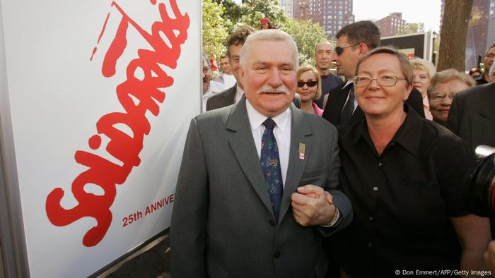 Polen Lech Walesa ve Agnieszka Magdziak