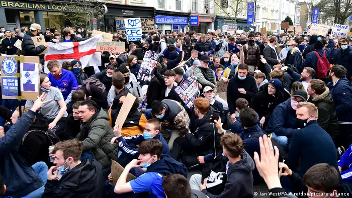England Chelsea-Fans Proteste