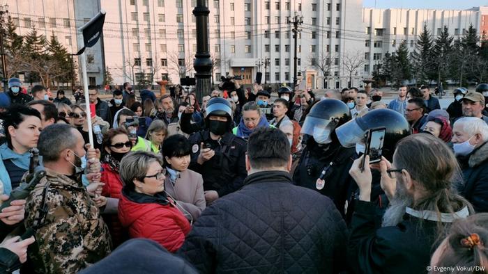 Russland Chabarowsk Protestaktion für Alexej Nawalny