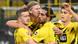 Borussia Dortmund's players celebrate their winner Borussia Dortmund's players celebrate their winner