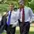 باراک اوباما و دمیتری مدودف، رهبران آمریکا و روسیه به هنگام قدم زدن در پارک لافایت در واشنگتن در ۲۴ ژوئن ۲۰۱۰