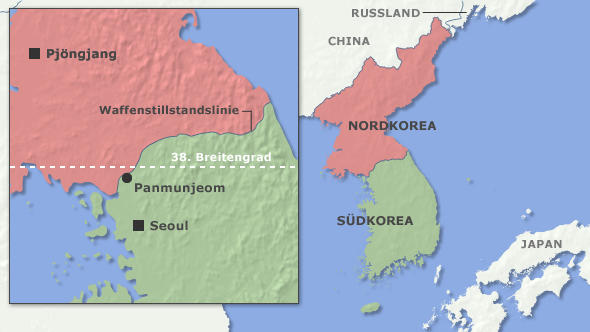 Karte Korea nach dem Krieg Flash-Galerie