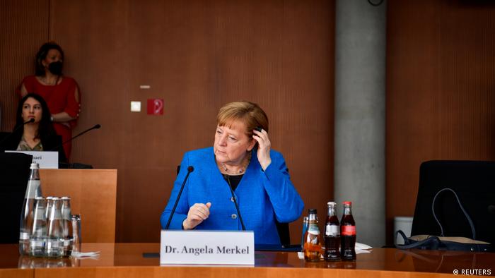 Była kanclerz Angela Merkel podczas przesłuchania przed komisją śledczą Bundestagu ds. Wirecard