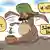 Карикатура Сергея Елкина - ослик Иа вытаскивает из горшка лопнувший шарик и говорит: "Войска подходят и отходят. Замечательно выходит".