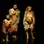 De izquierda a derecha, modelos que representan mujeres “Homo Sapiens” y neandertales en el "Musee des Confluences", un museo de ciencia y antropología en Lyon, Francia. 