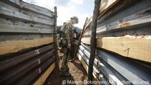 23.04.2021
DONETSK, UKRAINE - APRIL 23: An Ukrainian soldier is seen at the frontline position near Kranogorivka settlement not far from Donetsk city, Ukraine April 23, 2021. Maxym Dobronrav / Anadolu Agency