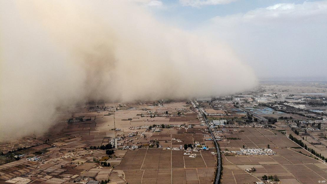 tempestade de areia na China