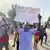 Des manifestants exigeant une transition inclusive dans les rues de N'Djaména