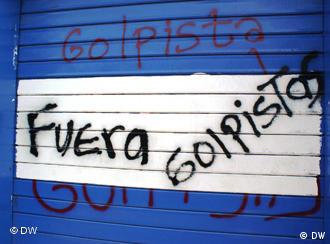 Graffiti in Tegucigalpa: Weg mit den Putschisten