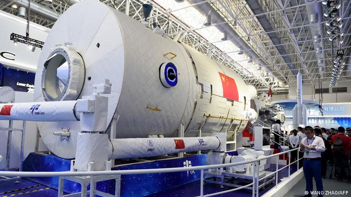 El cohete transportó un módulo de la planeada estación espacial china, aquí en un modelo