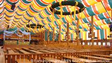 Oktoberfest München Biergarten Bierzelt Symbolbilder Absage Corona