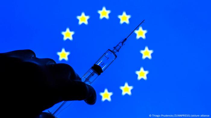 Símbolo de la vacuna contra el COVID-19 en la UE.