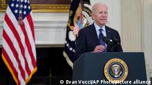 President Joe Biden speaks about the COVID-19 vaccination program, in the State Dining Room of the White House, Tuesday, May 4, 2021, in Washington. (AP Photo/Evan Vucci)