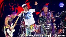 Red Hot Chilli Peppers performing on stage