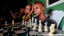 May 5, 2021***
Children play chess at a community palace in Makoko, Lagos, Nigeria May 5, 2021. Picture taken May 5, 2021. REUTERS/Temilade Adelaja TPX IMAGES OF THE DAY