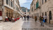 Tourists and citizens walking along Stradun in Dubrovnik, Croatia on May 3, 2021. Photo: Grgo Jelavic/PIXSELL