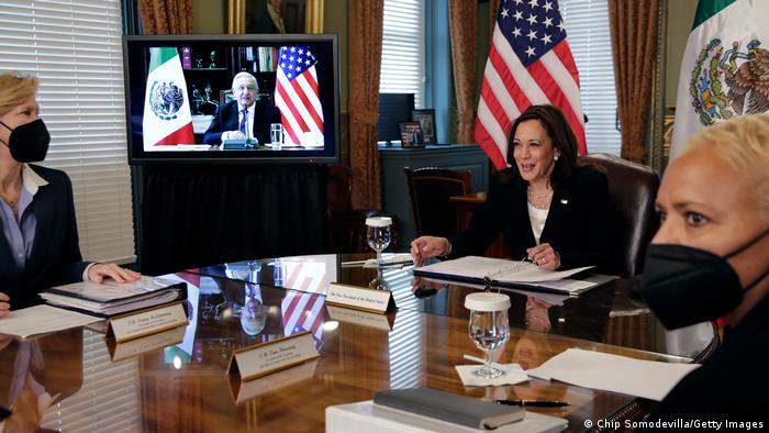 USA Washington | Virtuelles Treffen von Kamala Harris und Andres Manuel Lopez Obrador