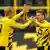 Borussia Dortmund celebrate their win over RB Leipzig