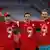 Robert Lewandowski, Thomas Müller et Manuel Neuer célèbrent le titre de champion d'Allemagne 