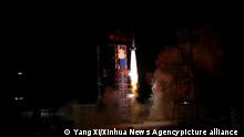 (210507) -- BEIJING, May 7, 2021(Xinhua) -- A Long March-2C carrier rocket blasts off from the Xichang Satellite Launch Center in southwest China's Sichuan Province, May 7, 2021. China successfully sent a remote-sensing satellite group into orbit from the Xichang Satellite Launch Center on Friday. (Photo by Yang Xi/Xinhua).
