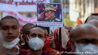 Myanmar Anti Militärregierungsprotest Mönche 