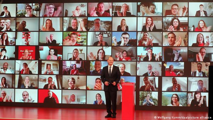 Deutschland Online-Bundesparteitag der SPD in Berlin - Olaf Scholz, Bundesfinanzminister und Kanzlerkandidat der SPD