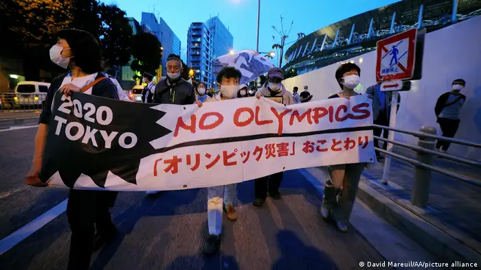 Japan Tokio | Protest gegen Olympische Spiele
