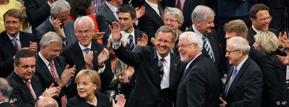 Christian Wulff nach seiner Wahl zum Bundespräsidenten am 30. Juni 2010 (Foto:AP)