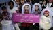 Young Lebanese girls disguised as brides hold a placard as they participate in a march against marriage before the age of 18, in the capital Beirut. Young Lebanese girls disguised as brides hold a placard as they participate in a march against marriage before the age of 18, in the capital Beirut.