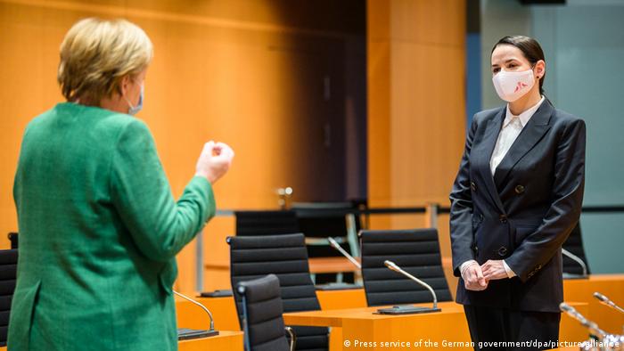 Тихановская на встрече с Меркель