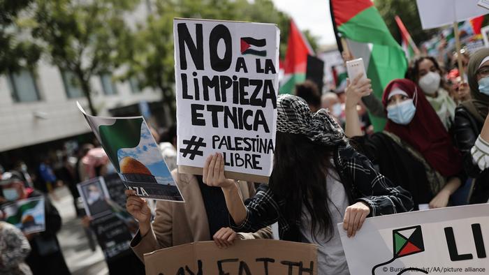 Spanien l Gaza Konflikt l Pro Pälestinenische Demonstration in Madrid