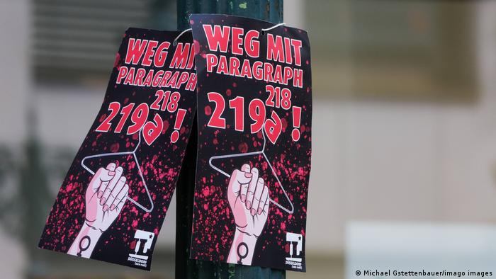 Poster calling to abolish Germany's abortion law