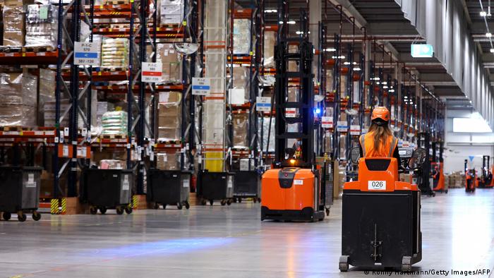 Amazon's new logistic center at Suelzetlal, near Magdeburg, eastern Germany