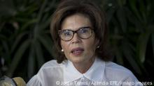 Cristiana Chamorro, daughter of former Nicaraguan president Violeta Barrios de Chamorro, offers a press conference in Managua, Nicaragua, 25 March 2021. Candidate for the Presidency of Nicaragua, journalist Cristiana Chamorro Barrios, advocated this Thursday for the unity of the various opposition forces, as in 1990, to defeat the country s President, Sandinista Daniel Ortega, at the polls. EFE / Jorge Torres Daughter of former president Chamorro advocates for opposition unity to defeat Ortega ACHTUNG: NUR REDAKTIONELLE NUTZUNG PUBLICATIONxINxGERxSUIxAUTxONLY Copyright: xJorgexTorresx AME5605 20210326-637523183340693478 