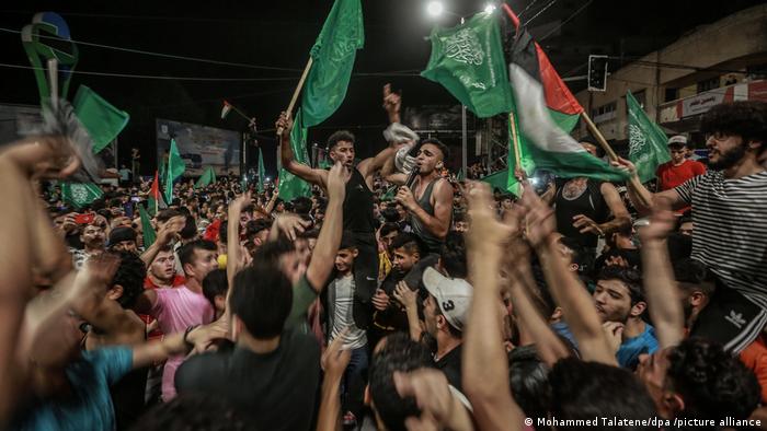 Gazze'de Hamas taraftarlarının bir gösterisi